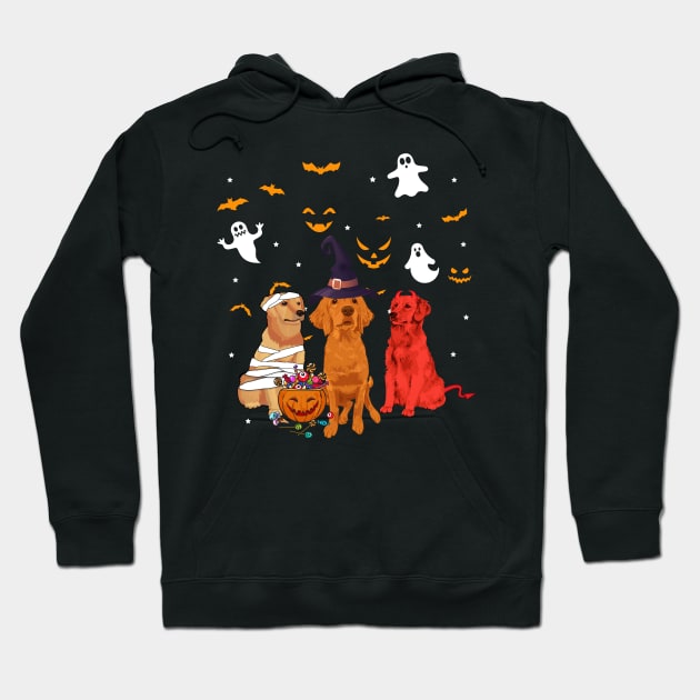 Funny Three Golden Retriever Halloween Gift Shirt Hoodie by Bensonn